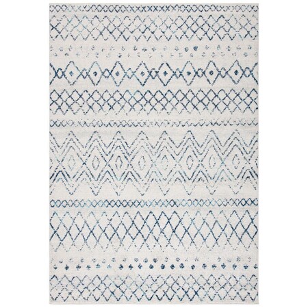 Safavieh 10 x 14 ft. Madison 700 Power Loomed Rectangle Area Rug Ivory & Navy MAD798E-10